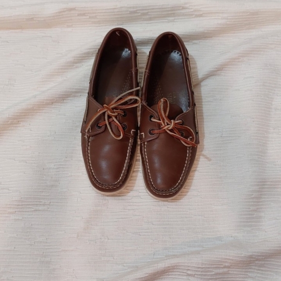 Sebago Dark Brown Leather Boat Shoes - Picture 4 of 9